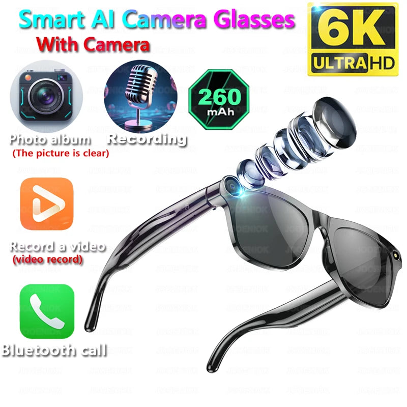 Xiaomi AI Smart Glasses Chat GPT 4K HD Camera Glasses Bluetooth Call 260Mah Battery Voice Assistant Navigation Waterproof